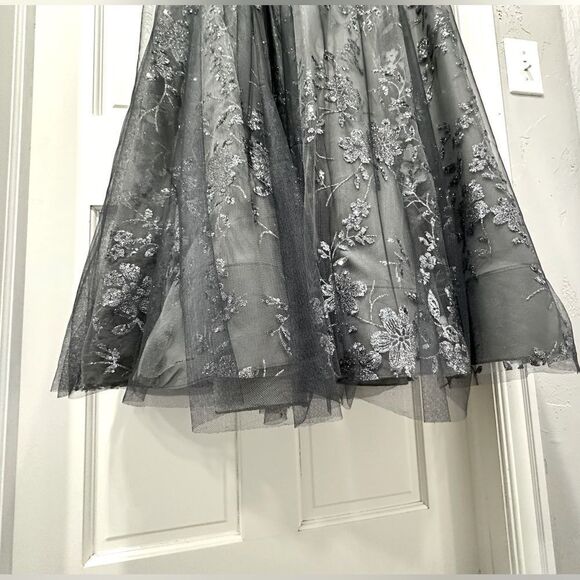 Jade Couture Mother of the Bride Dress. NEVER WORN. Iron Grey. Size 10 - Picture 9 of 16